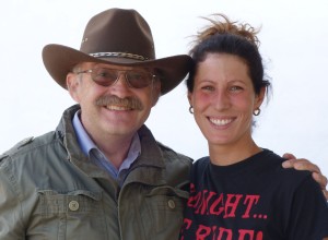 Der Autor mit der "Chefin" der Ranch, Mandy Schorcht 
